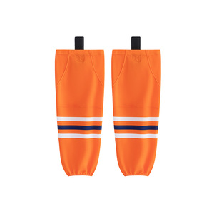 Chaussettes de hockey sur glace professionnelles pour adultes, rayées, en coton et élasthanne, respirantes, écologiques, à séchage rapide, absorbant la transpiration, avec revers. - Product Image 5