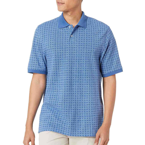 Polo tendance pour homme à manches courtes, imprimé ananas, en coton, style décontracté, motif bleu - Product Image 4