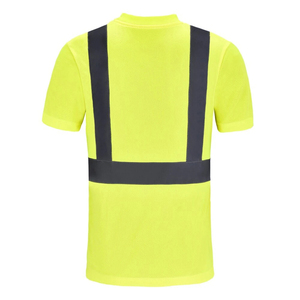 Chemise de travail haute visibilité pour homme, coupe classique, uniforme de garde de sécurité avec bandes réfléchissantes - Product Image 3