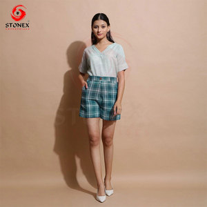 Shorts Casuales de Algodón para Mujer, Cintura Media, Estilo Vintage, Transpirables, de Secado Rápido, Cómodos para el Verano, Corte Regular, para Uso Diario - Product Image 2