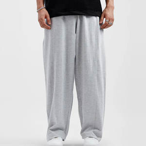 Pantalon ample à jambes larges pour hommes, design léger avec ceinture élastique, pour les voyages, les tenues décontractées et le confort quotidien - Product Image 1