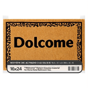 16x24 Inch Micro Door <b>Mat</b> Durable Anti-Slip Floor <b>Mat</b> Custom 'Welcome' Pattern Polyester Material for Home Hotel <b>Bathroom</b> Use - Product Image 1