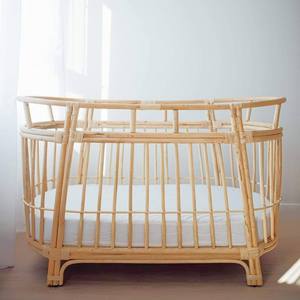Cuna de bebé al precio más bajo, cuna de ratán hecha a mano, muebles para recién nacidos, moisés trenzado - Product Image 1