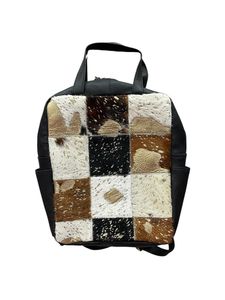 Vintage Style Lavender <b>Patchwork</b> Cowhide Backpack - Genuine Leather Women’s Travel Rucksack - Product Image 6