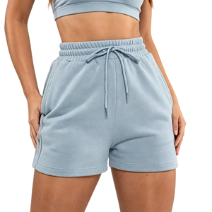 Shorts pour femmes avec cordon de serrage à la taille élastique - Shorts de course en polaire pour femmes, Shorts de sport confortables pour femmes - Product Image 6