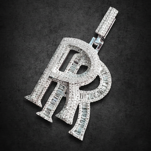 Pendentif Lettre de Luxe en Moissanite, Argent 925, Taille Brillant, Sertissage à Griffes, Unisexe, Style Hip Hop, Forme Animale, Plaqué Rhodium, Breloque Quotidienne - Product Image 5