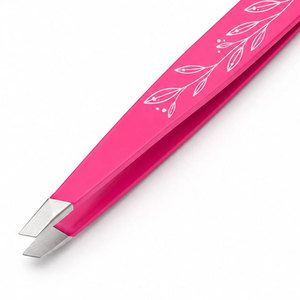 Pinzas para Cejas con Punta Inclinada Rosa, Acero Inoxidable, Herramienta de Precisión Duradera para el Cuidado de las Cejas, Diseño Moderno - Product Image 4