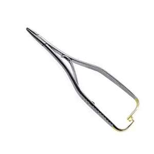 Portaagujas Quirúrgico Oftálmico de Acero Inoxidable Microarrugado Antideslizante con Punta Fina Manual MO By Grip Surgical - Product Image 1