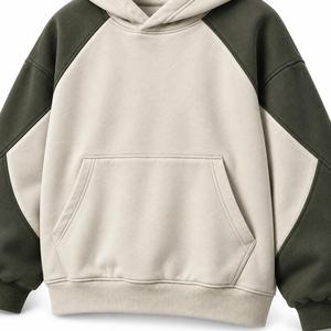 Sudadera con Capucha Oversize para Hombre, con Bolsillo Bordado, Manga Raglán, Algodón French Terry, Casual, Invierno, Transpirable, Holgada - Product Image 5