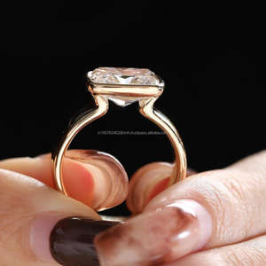 IGI/GIA Lab Grown Cut Diamond Vintage 14k jaune mariage/bague de fiançailles unisexe or blanc fin pour anniversaire fête-digne - Product Image 3