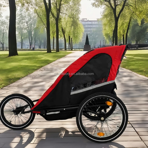 Poussette 3-en-1 pour bébé, chariot de jogging et remorque de vélo, design léger, tissu imperméable 600D, capacité 28 kg - Product Image 2