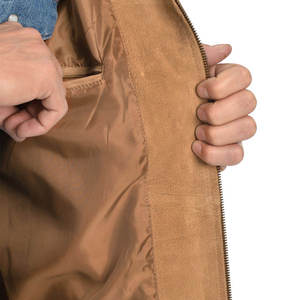 OEM High-Street Stylish Double Breasted Men's Genuine Leather <b>Waterproof</b> Windproof Breathable Tassel Casual <b>Winter</b> <b>Coat</b> - Product Image 6