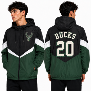 Chaqueta Cortavientos Personalizada para Hombre, con Logotipo Bordado de los Osos Parker, Nombre y Número en la Espalda, con Capucha, Ropa Deportiva, Venta al Por Mayor, OEM - Product Image 1