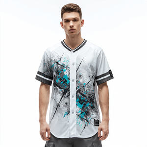 Camiseta de Béisbol de Alta Calidad con Botones para Hombre, Camisetas de Béisbol Ligeras para Hombre, Camisetas de Softbol 100% Poliéster - Product Image 6
