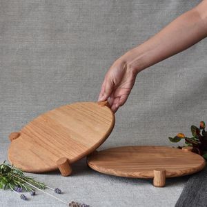 Plateau de service multifonctionnel en bois rustique Art Déco à motif végétal pour mariage - Product Image 4