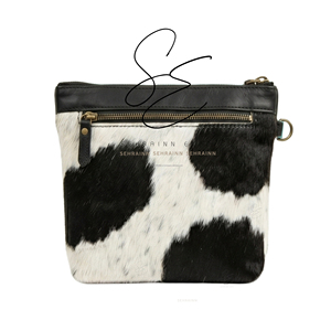 Sac bandoulière bohème en cuir avec fermeture éclair en cuir de vachette à poils, sac à main tendance pour usage quotidien, petit sac à main - Product Image 4