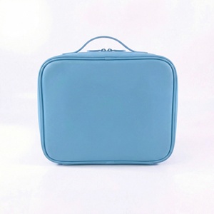 PVC Embossed Label Zipper Water Resistant Hanging Large Capacity Travel Fashion Cosmetic Bag with Custom Logo - Product Image 5