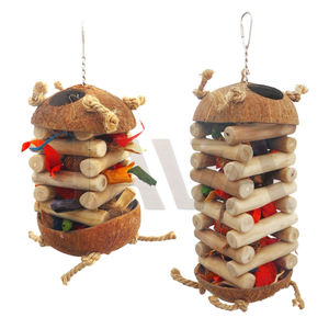 Juguetes Ecológicos para Pájaros, Cascaras de Coco y Plátano para Cazar y Buscar Alimentos - Product Image 3