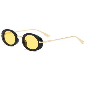 Lunettes de soleil ovales en métal Y2K tendance, protection UV, pour hommes et femmes, activités de plein air, collection 2026 - Product Image 3