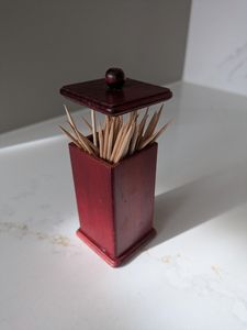 Boîte à cure-dents en bambou naturel avec ouverture de distribution pratique pour la maison, le restaurant et la cuisine - Product Image 6