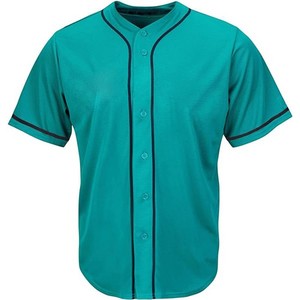 Camiseta Deportiva de Béisbol para Hombre con 6 Botones a Presión en la Parte Delantera, Estilo Americano, para Deportes Urbanos, Corte Casual - Product Image 1