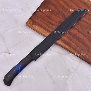 Hand Forged Oxide Coated Stainless Steel <b>Bread</b> <b>Knife</b> 15 Inches Full Tang OEM ODM Available Customizable with Leather Sheath - Product Image 4