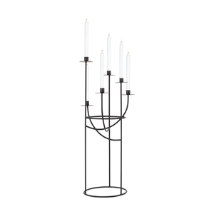 Elegante Portavelas de Hierro Ligero, Resistente al Calor, Duradero, Ecológico, Pieza de Decoración Elegante para el Hogar, Mesa de Comedor, Repisa - Product Image 1