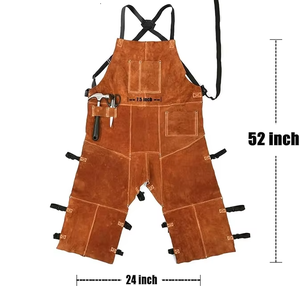 Bavoirs de travail réglables en coton pour le soudage, vêtements de travail robustes, uniformes d'atelier, vêtements de travail professionnels et utilitaires - Product Image 5