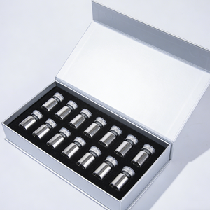 Custom Recycled Materials Rigid Skincare Cosmetic Box with <b>Sponge</b> Lining Cardboard Packaging for Beauty Skincare Products - Product Image 4