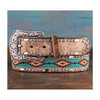 Cinturones de cuentas de cuero genuino de diseño superior Premium para hombres con diamantes de imitación Cinturones personalizados al por mayor
