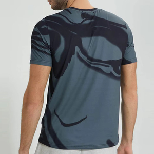 T-shirts 2026 en mélange polyester/coton, col roulé tricoté, respirant, style streetwear, avec logo personnalisé imprimé par sérigraphie - Product Image 2