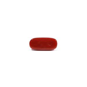 Natural Red Coral Oval Cabochon Loose Gemstone 7.09 Carat Certified Wholesale - Product Image 2