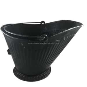 High Quality Matt Black Inside Hammered <b>Coal</b> Scuttle <b>Coal</b> <b>Bucket</b> Household <b>Bucket</b> Home Hotel Garden Used - Product Image 6