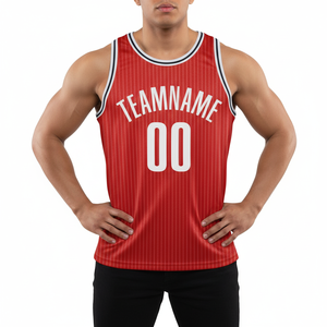 Ensemble d'uniformes de basket-ball sans manches en polyester respirant imprimé sur mesure pour hommes, prix abordable pour adultes - Product Image 2