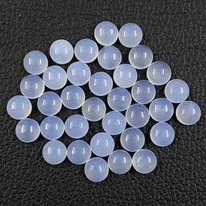 7mm naturel bleu calcédoine rond lisse Cabochon Semi précieux bijoux en pierres précieuses en vrac acheter en ligne maintenant au coût d'usine - Product Image 2