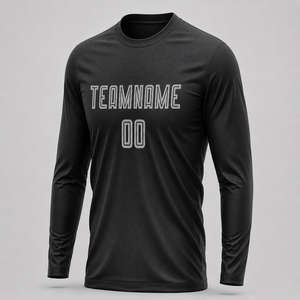 Maillot de football à manches longues pour homme, col rond, sublimation, polyester respirant, impression du nom de l'équipe, coupe ajustée, toutes saisons - Product Image 5