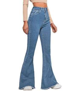 Pantalon cargo en jean vintage pour femme grande taille, taille élastique, séchage rapide, respirant, écologique, poids moyen, haute qualité, meilleur prix - Product Image 1
