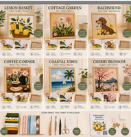 Kit de Arte Textil Kinusaiga, Kit de Manualidades sin Costuras para Principiantes, Decoración de Pared Hecha a Mano, Set de Regalo con Todos los Materiales Incluidos