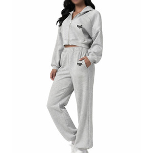 ชุดวอร์มผู้หญิง เสื้อแจ็คเก็ตและกางเกงขายาว สวมใส่สบาย เหมาะสำหรับใส่ทุกวัน แฟชั่นทันสมัย - Product Image 2