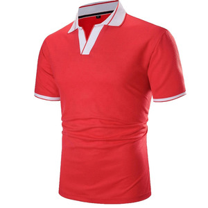 High-quality Men's Casual Polo Shirt Short-sleeved Business Polo T-shirt with Collar <b>Top</b> Button-front Golf Polo Shirt - Product Image 4