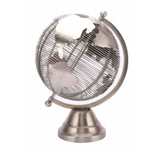 Luxury Silver Metal Base <b>Rotating</b> World <b>Globe</b> Antique Style Cream Tabletop Earth <b>Globe</b> for Home Study & Corporate Gifting <b>Globe</b> - Product Image 5