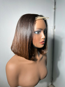 Perruque Bob transparente sans colle de qualité supérieure avec cheveux vietnamiens Remy 250% densité fabriquée à la machine - Product Image 5