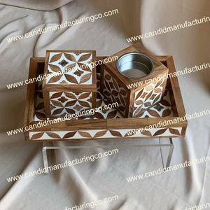 Juego de Incensario Religioso de Sándalo Hecho a Mano con Diseño Incrustado, Difusor de Aromaterapia de Madera Duradero para Decoración del Hogar - Product Image 2