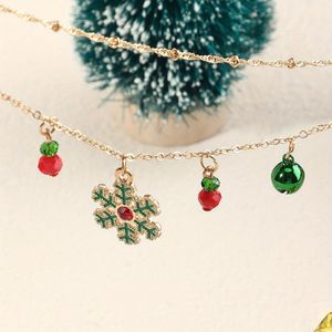 Collana da Donna alla Moda a Doppio Strato con Ciondolo a Campana e Neve, Perfetto Accessorio per Festival e Regalo di Compleanno - Product Image 4
