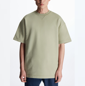 เสื้อยืดคอกลมแขนสั้นทรงสลิมฟิตสำหรับผู้ชาย ผ้าถักเนื้อหนา ระบายอากาศได้ดี ไม่เป็นขุย ใส่สบายในฤดูร้อน รุ่นคัสตอมซัพพอร์ทบลังค์ - Product Image 2