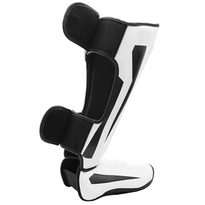 Espinilleras personalizadas de cuero para Muay Thai, artes marciales, boxeo y kickboxing, con protección para el empeine, para entrenamiento. - Product Image 3