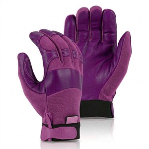 Gants de travail de sécurité pour l'aménagement paysager, paume en cuir synthétique, dos en Spandex, poignet réglable, gants utilitaires durables, tendance USA 2026 - Product Image 6