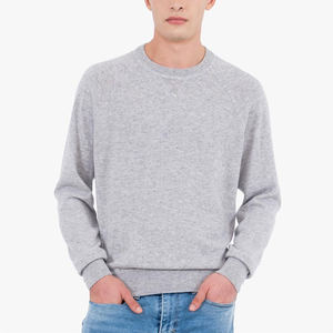 Sweat-shirt homme vert et noir à blocs de couleur, col rond décontracté, pull à manches longues en molleton de coton, haut élégant pour l'hiver - Product Image 4