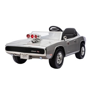 Voiture électrique pour enfants de style muscle car vintage, 4 roues, alimentée par batterie, télécommandée, pour jouer en extérieur - Product Image 3