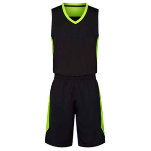 Ensemble de maillots de basket-ball unisexe, noir, vert lime, col en V, sans manches, vêtements de sport respirants, pour adultes, toutes saisons - Product Image 6